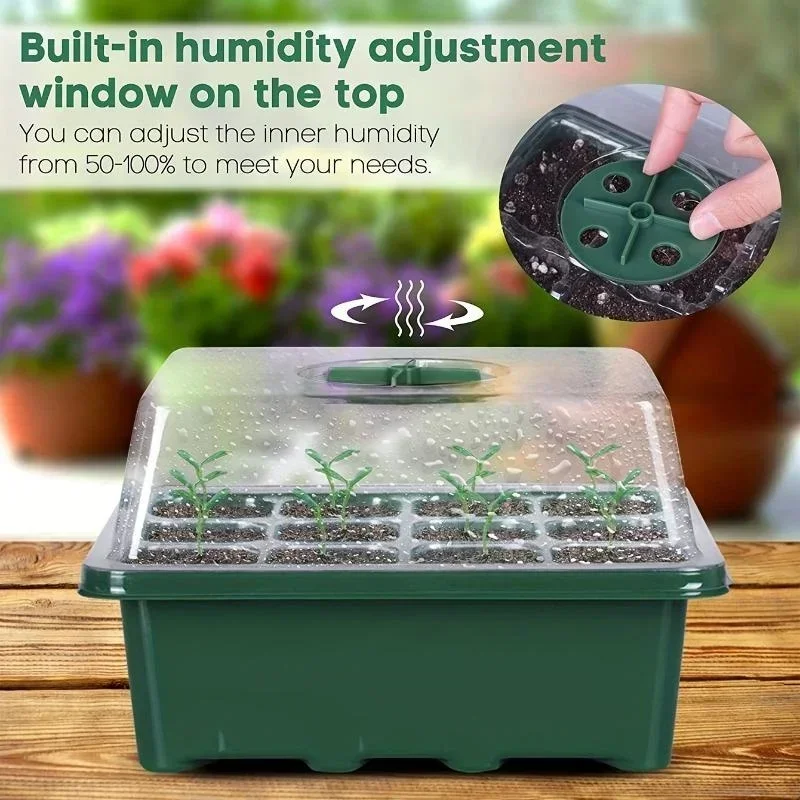 12Grids Seedling Trays Seed St - đánh giá và giá Dome Propagation Kit